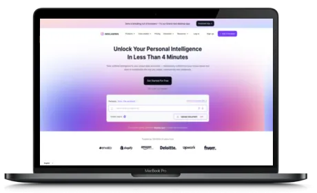 TextCortex website displayed on a Macbook